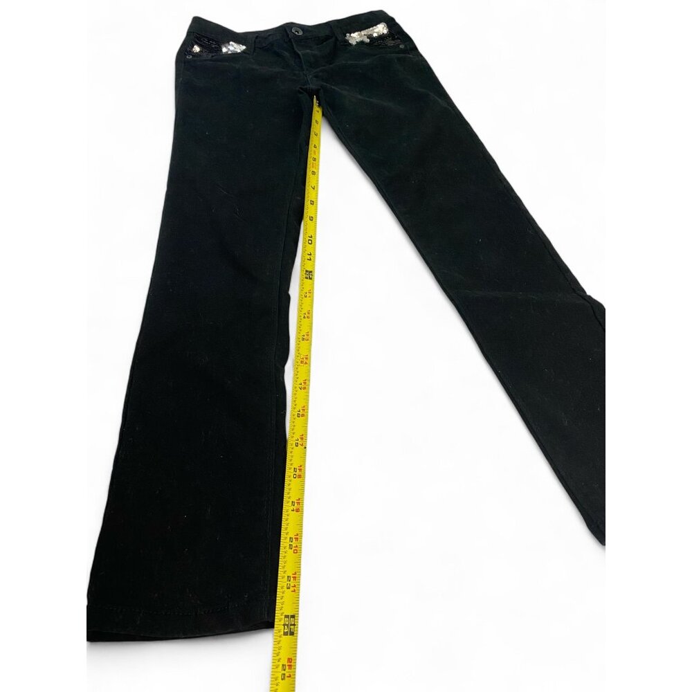 Member's Mark Girls Black Skinny Jeans With Sequined Front Pockets, Size: 10/12 - Picture 7 of 8